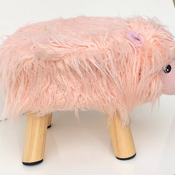 Kids fur stool - Picture 2 of 5